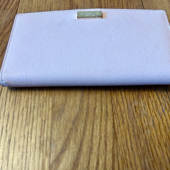 Kate Spade Laurel Way Stacy Clutch Wallet Dusty Blush Pink Saffiano Leather - Picture 4 of 14
